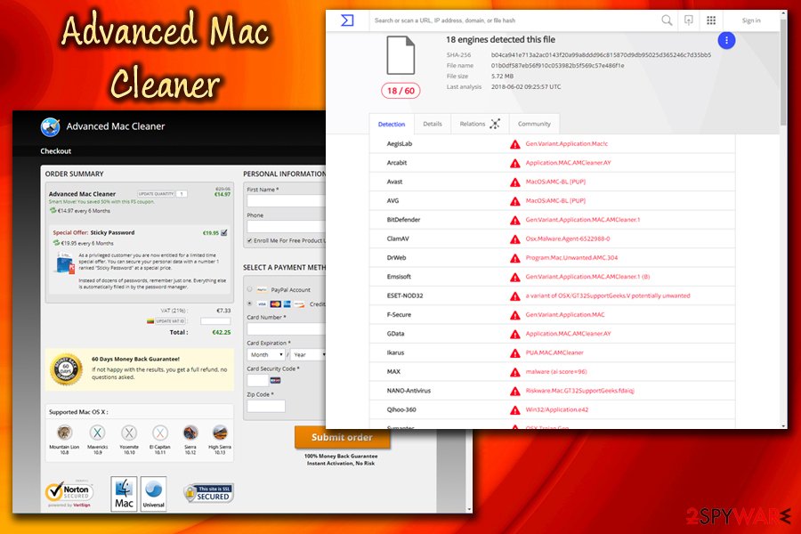 uninstall advanced mac cleaner pop up
